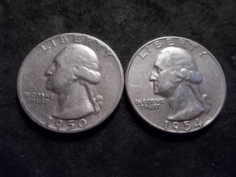 1950, 1954 Washington Quarters