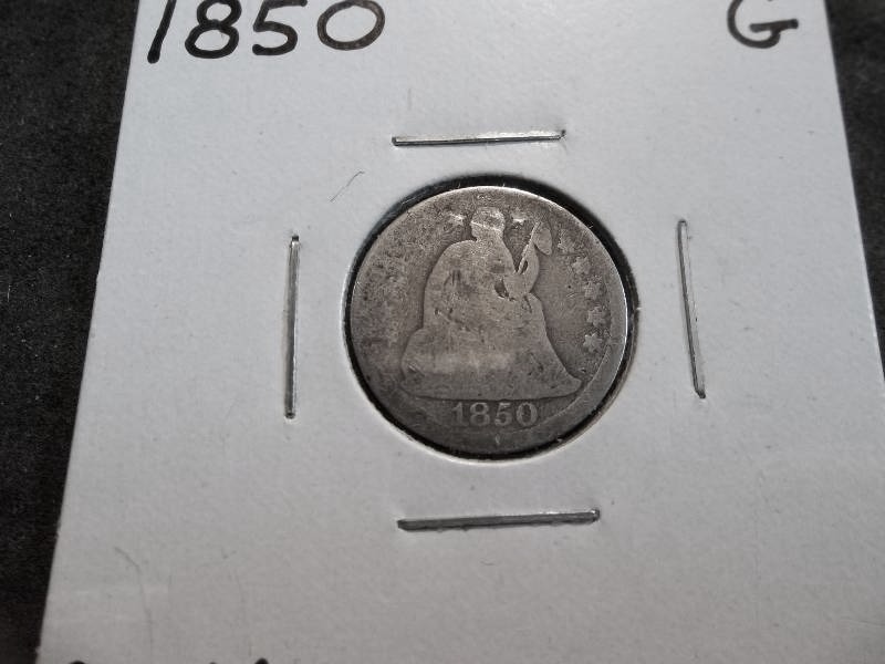 1850 Seated Liberty Dime