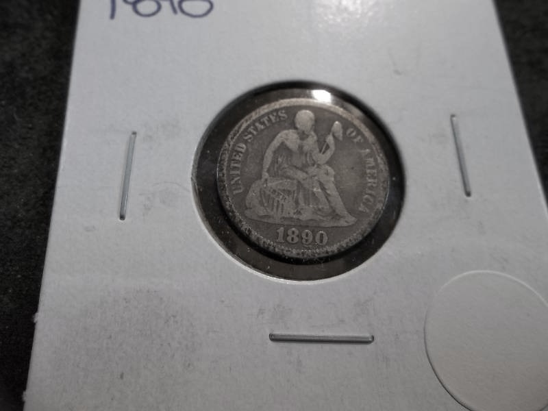 1890 Seated Liberty Dime