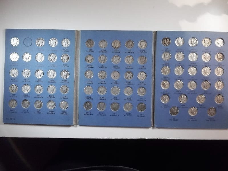 Complete Mercury Dime Collection 1916-1945