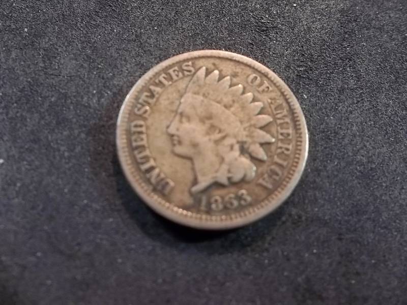 1863 Indian Head Bronze Cent