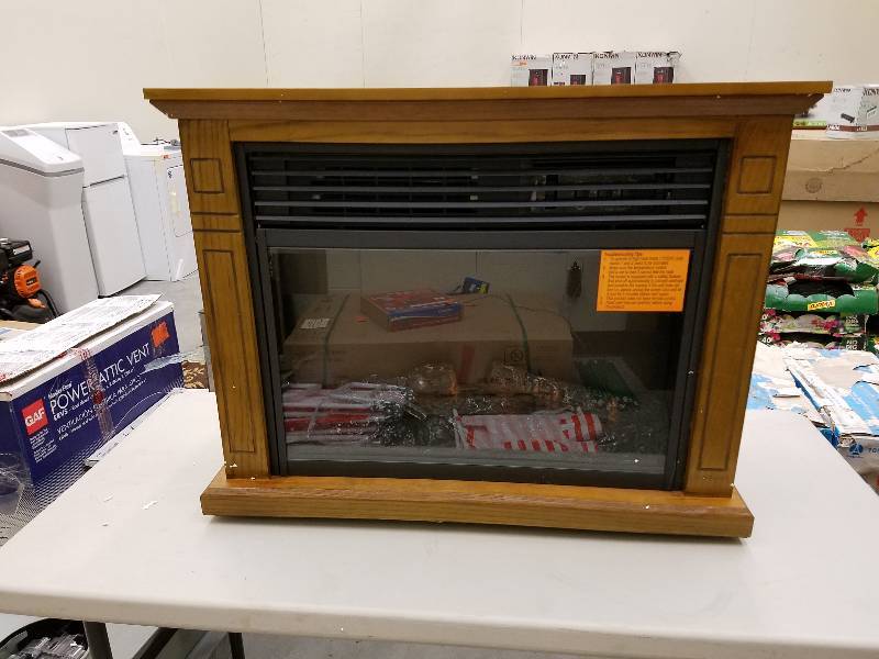 lot 107 image: 1500-Watt 3-Element Infrared Electric Fireplace (Qty.2)
