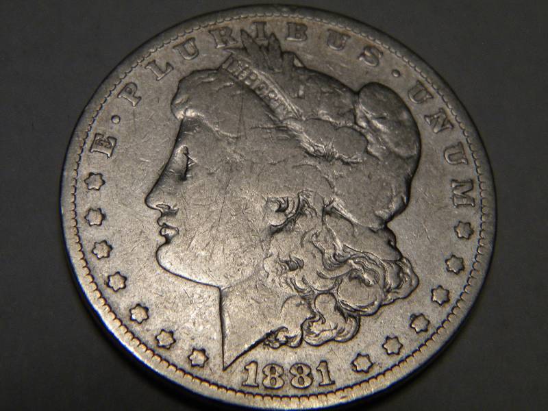 1881 O Morgan Silver Dollar