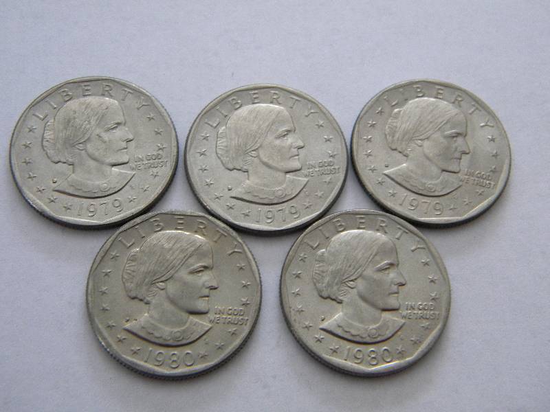 5 Susan B. Anthony Dollars