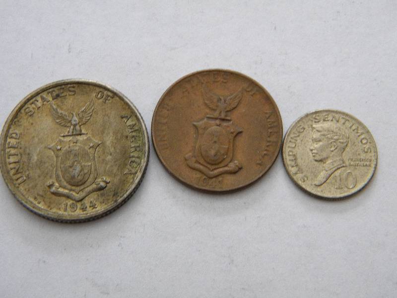 3 Philippines Coins (2- World War 2 U.S.Territory)