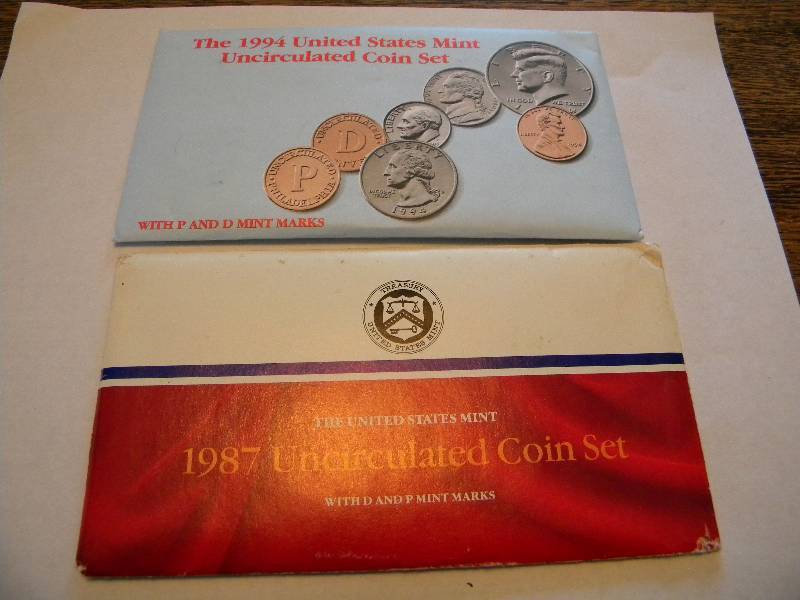 1987 U.S. Mint Uncirculated  Coin Set & 1994 U.S. Mint Uncirculated  Coin Set