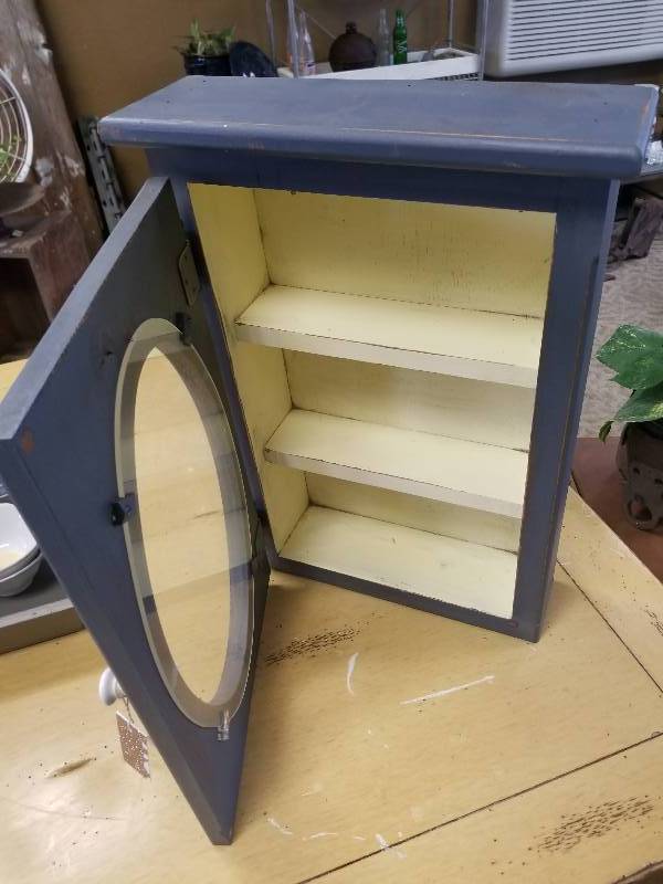 Blue wall cabinet