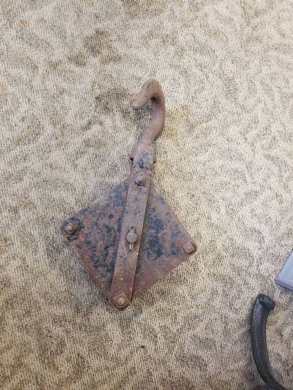Antique iron pulley