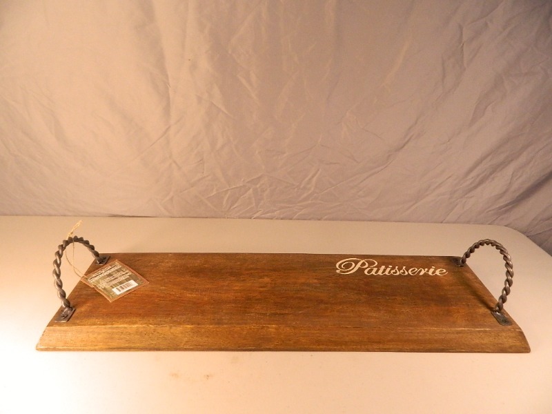 New Gorgeous Reclaimed Mango Wood Artisan Pastry Shop Serving Board and Tray