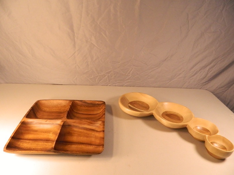 2 New Mountain Wood Serving Trays