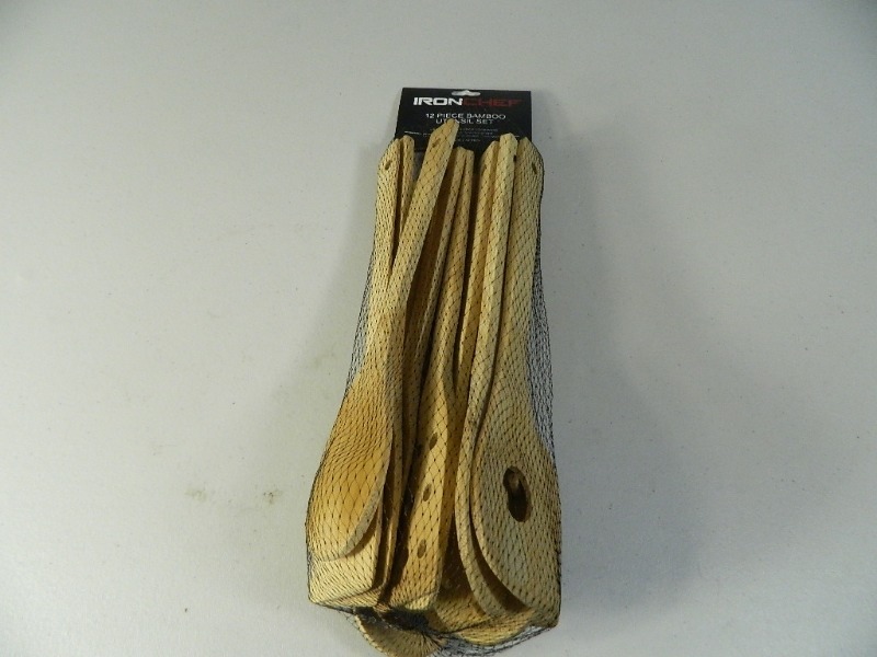 New Iron Chef 12 Pc Bamboo Utensil Set