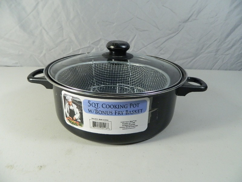 New 5 Qt Cooking Pot with Basket