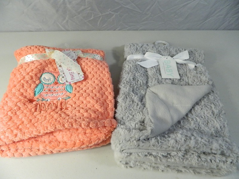 2 New Super Cute and Soft Baby Blankets