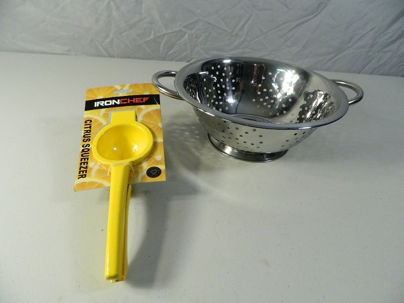 New Strainer and Iron Chef Citrus Juicer