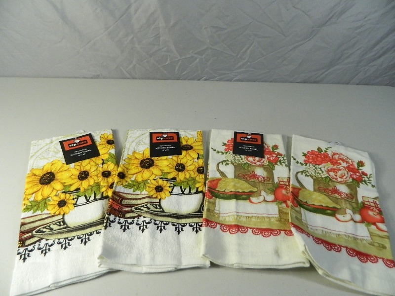 4 New Kitchen Towels