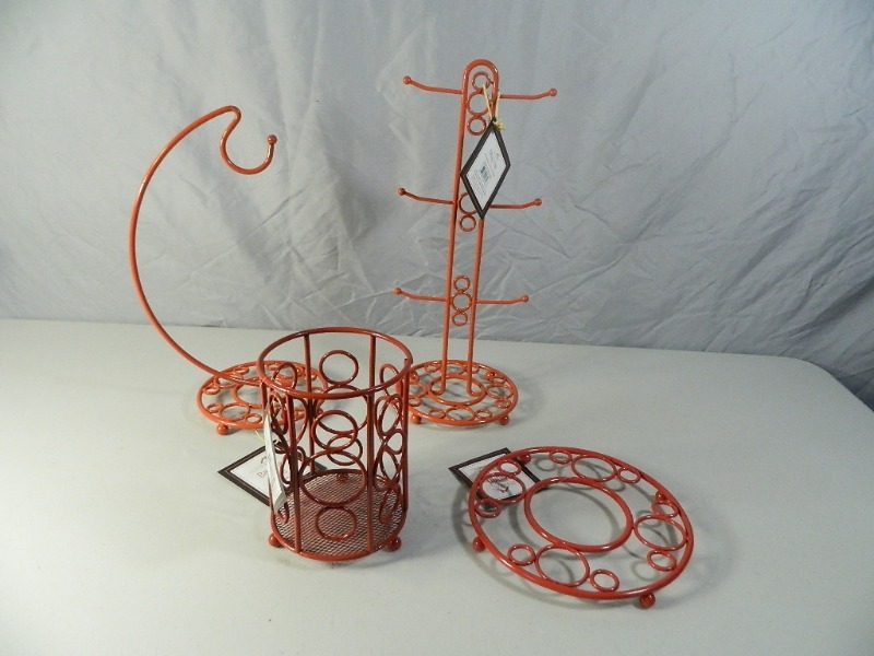 New Red Metal Kitchen Items