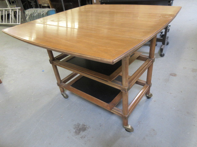 ROLLING, SOLID WOOD, DROP LEAF,  SERVERBAR CART