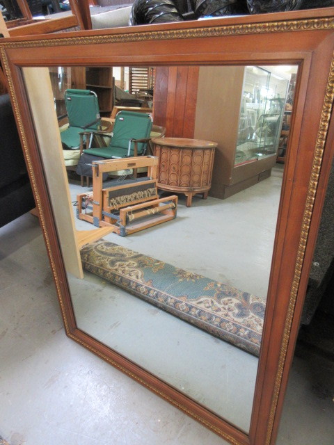 WOOD FRAMED WALL MIRROR
