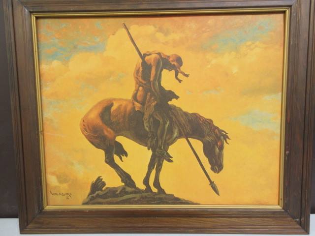 Native American Framed Art Western Saddle Asian And Native American Art K Bid