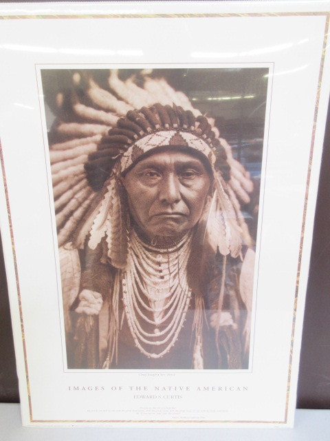 lot 553 image: SEPIA TONE LITHOGRAPH OF CHIEF JOSEPH