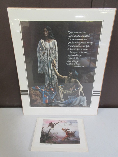 lot 554 image: NATIVE AMERICAN POSTER AND PRINT