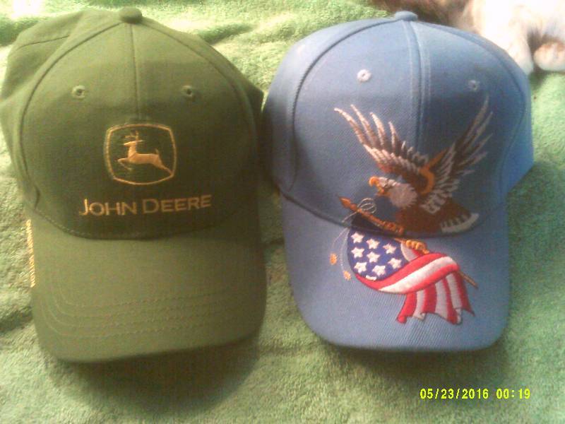 AMERICAN EAGLE AND JOHN DEERE HATS