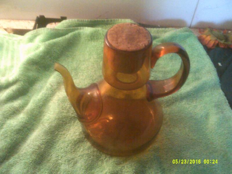 ANTIQUE GLASS POT