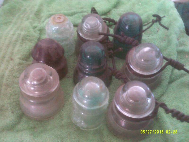 ANTIQUE GLASS INSULATERS