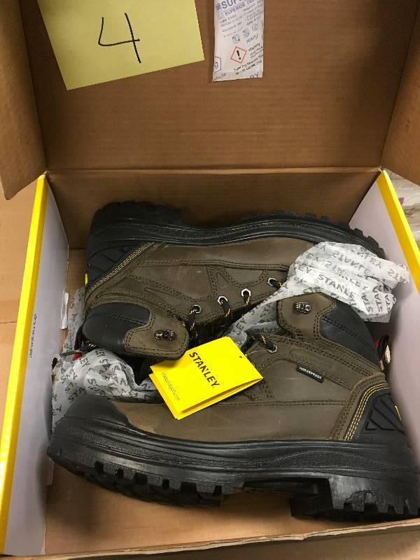 Stanley Assure 6 in. Size 10.5 Brown Leather Steel Toe Waterproof Work Boot New
