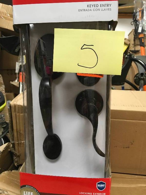 Kwikset Avalon Iron Black Entry Door Lever Featuring SmartKey New