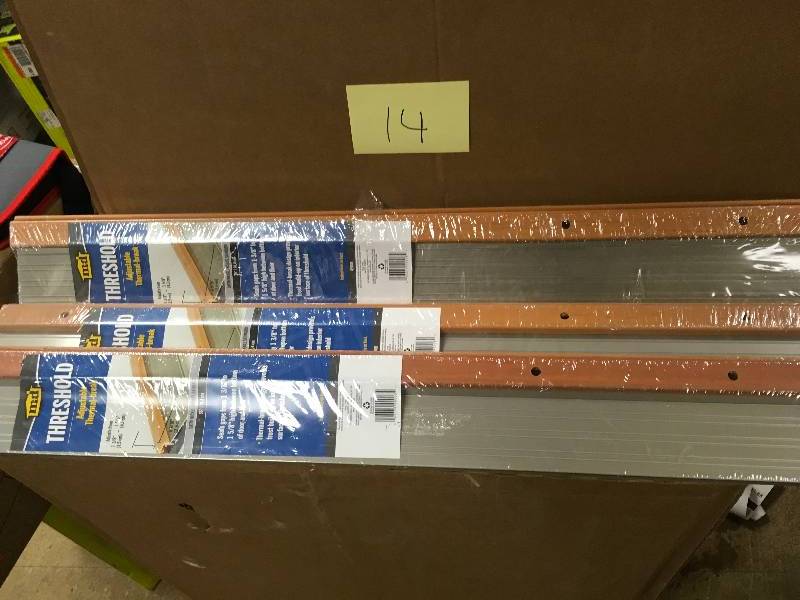 MD Prouducts 36 inch Satin Nickle Adjustable Theral Break Threshold- Lot of 3  New
