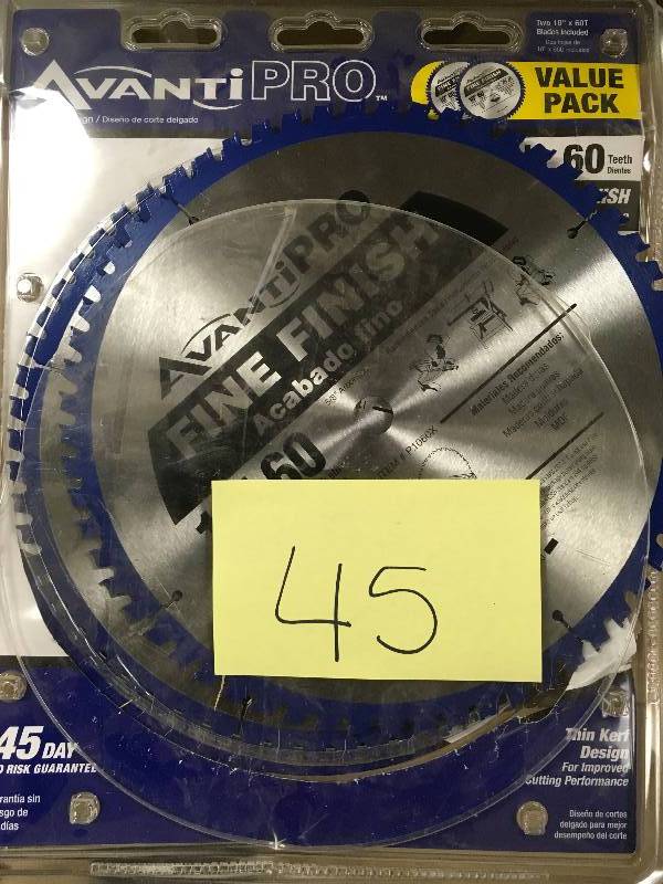 Avanti Pro 10 in. x 60 Tooth Fine Finish Saw Blade ( 2 Pack) open pkg not used