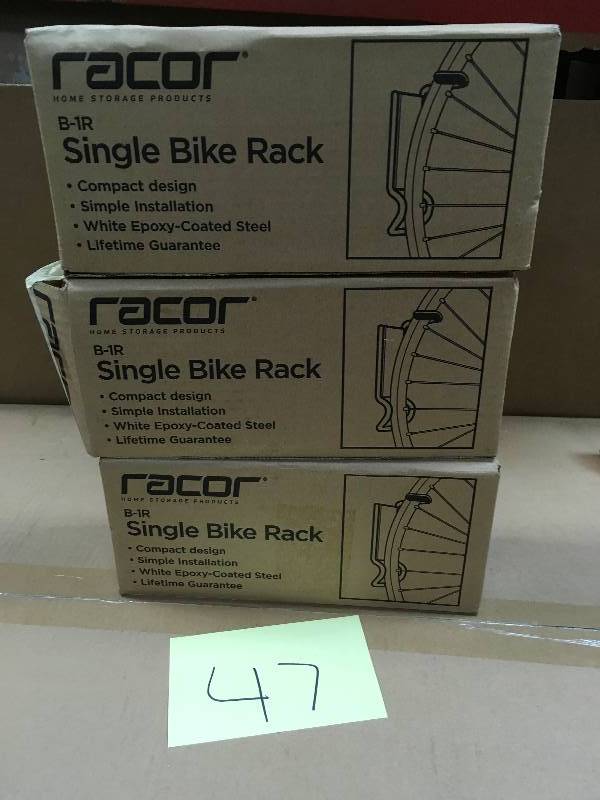 Racor Solo Bike Hook in White-Lot of 3  New