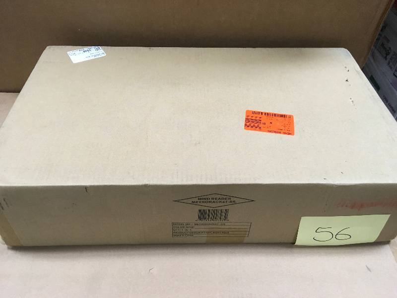 Mind Reader 4 Shelf Metal Shelving Unit  New