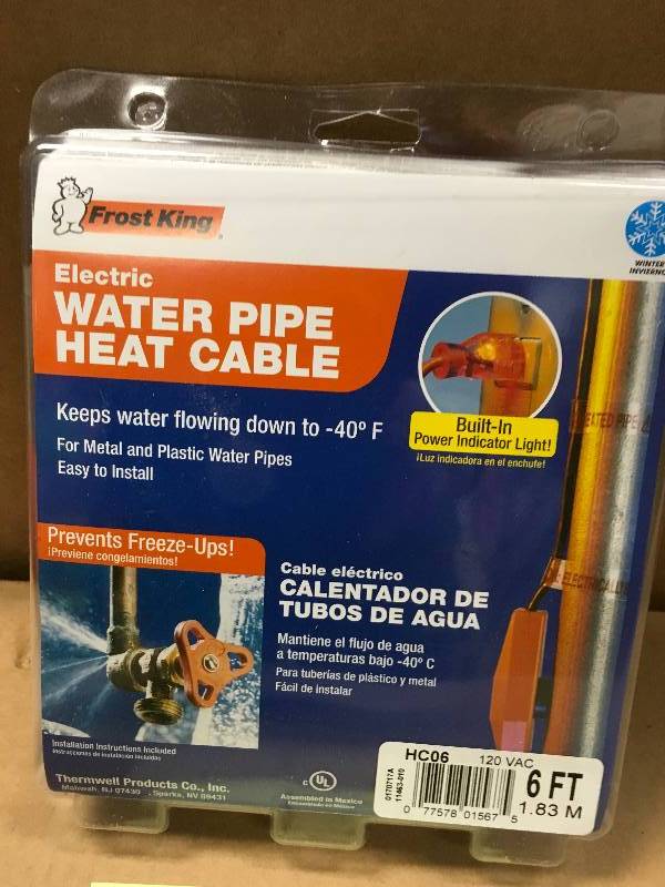 Thermwell Products 6 ft. Electric Heat Cable  New
