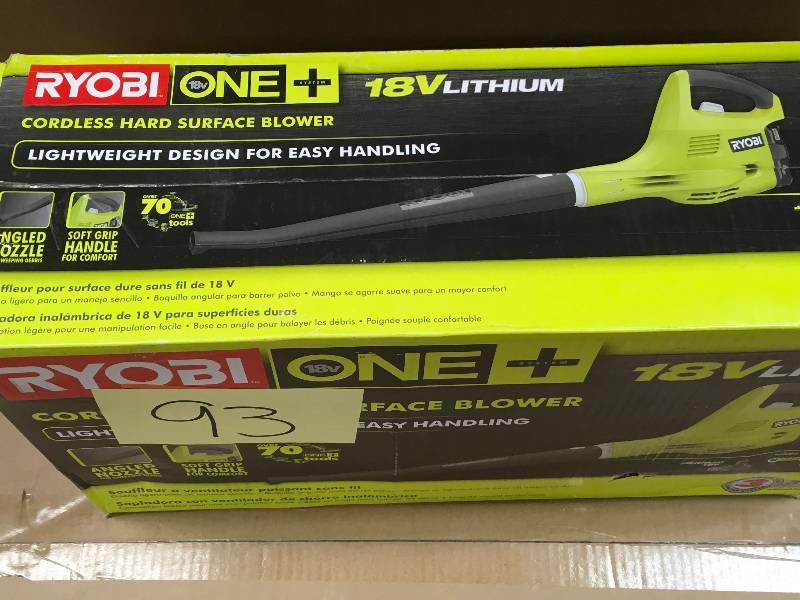 Ryobi ONE 18V Lithium-Ion Cordless Hard Surface Blower  New