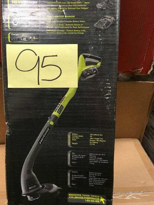 Ryobi ONE 18V Lithium 10 Cordless String TrimmerEdger in like new condition