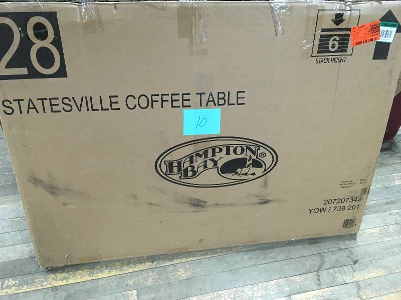 Hampton Bay Statesville Rectangle Steel Outdoor Coffee Table Not Used
