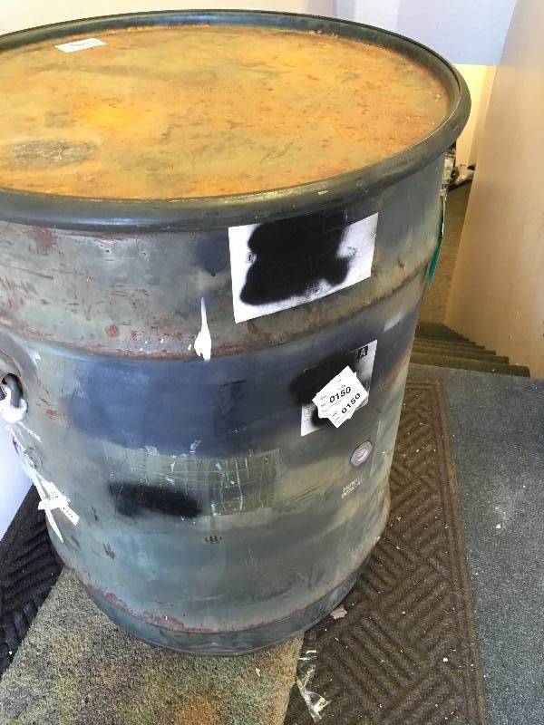 Government Liquidation US Mil 58 Gallon Drum with Valve