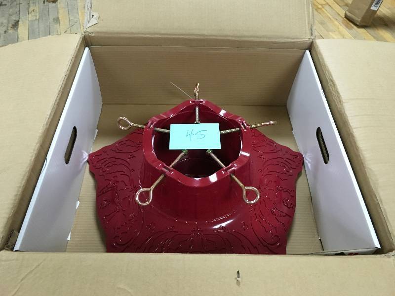 Decorative Red Tree Stand up to 10 ft. Trees open box not used