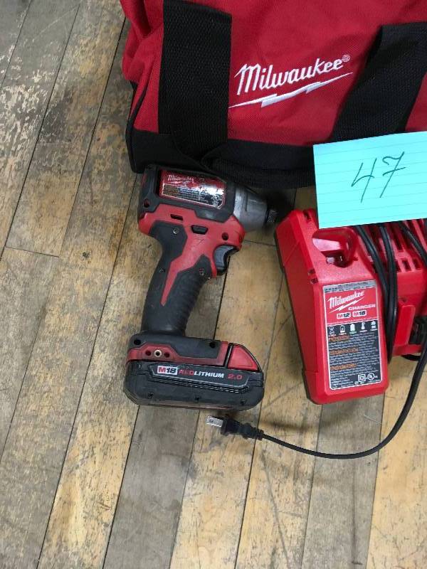 Milwaukee M18 14 Hex Impact Driver used in working condition