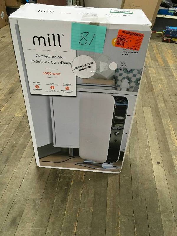Mill Oil 1500W Heater, White new