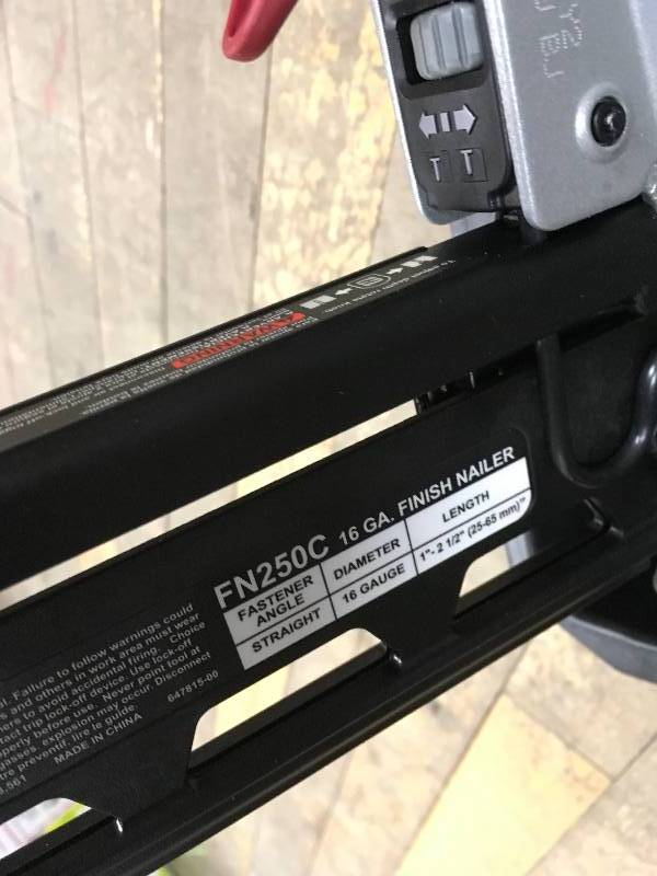 Porter-Cable 16 Gauge Straight Finish Nailer not used