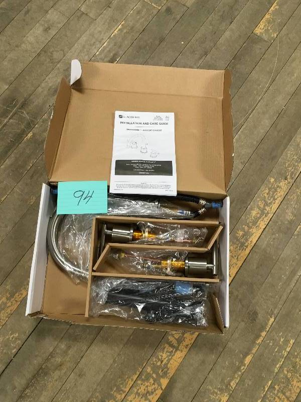 Glacier Bay Dorset 8 in. Widespread 2 Handle High-Arc Bathroom Faucet in Brushed Nickel in like new condition