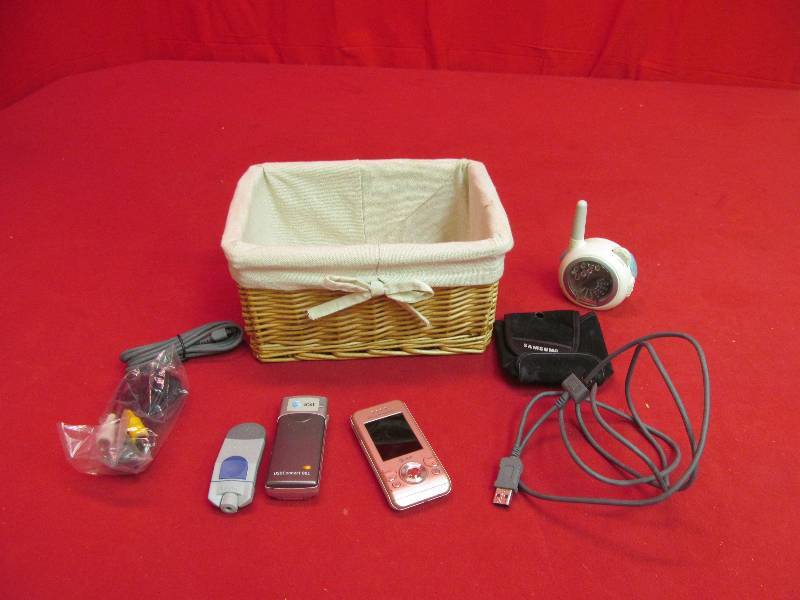 lot 74 image: Walkman , phone, Fischer Price baby monitor