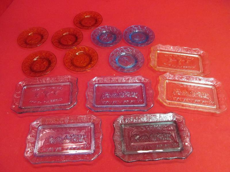 lot 99 image: colored glassware