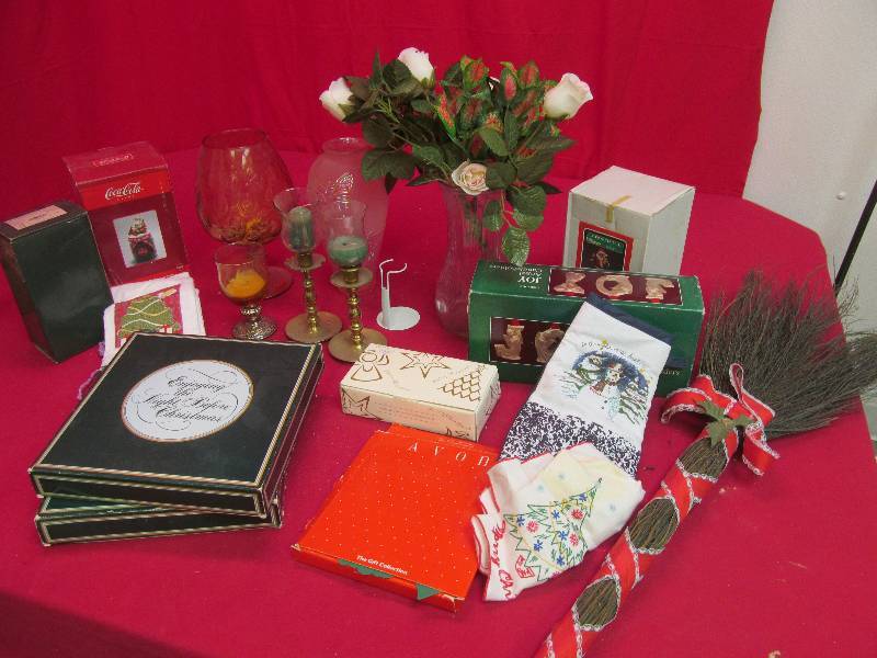 lot 110 image: candles ,vases, plates