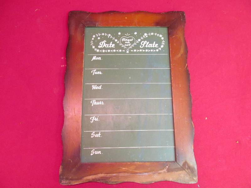lot 142 image: framed date slate