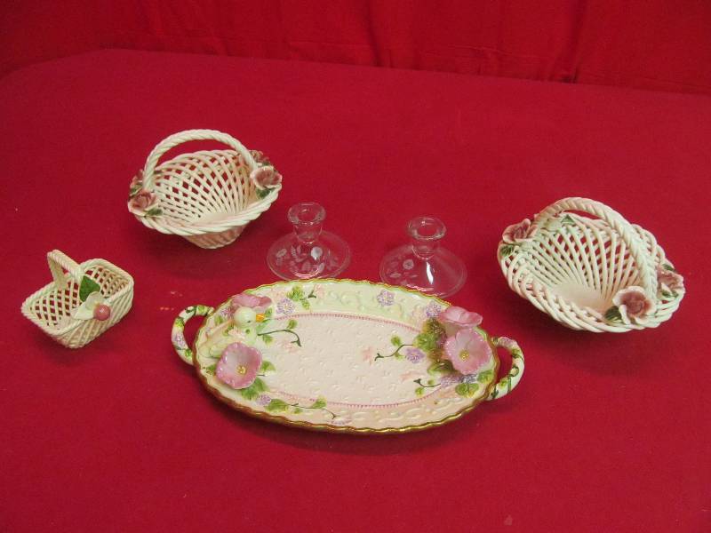 lot 159 image: candleholders