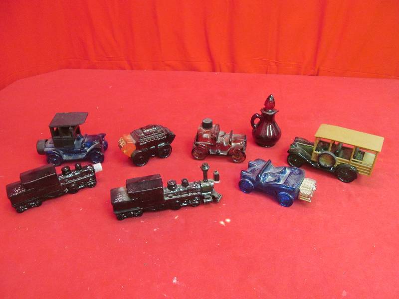 lot 216 image: Avon decanters, figures